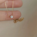 Dainty Gold Zircon Pendant Necklace
