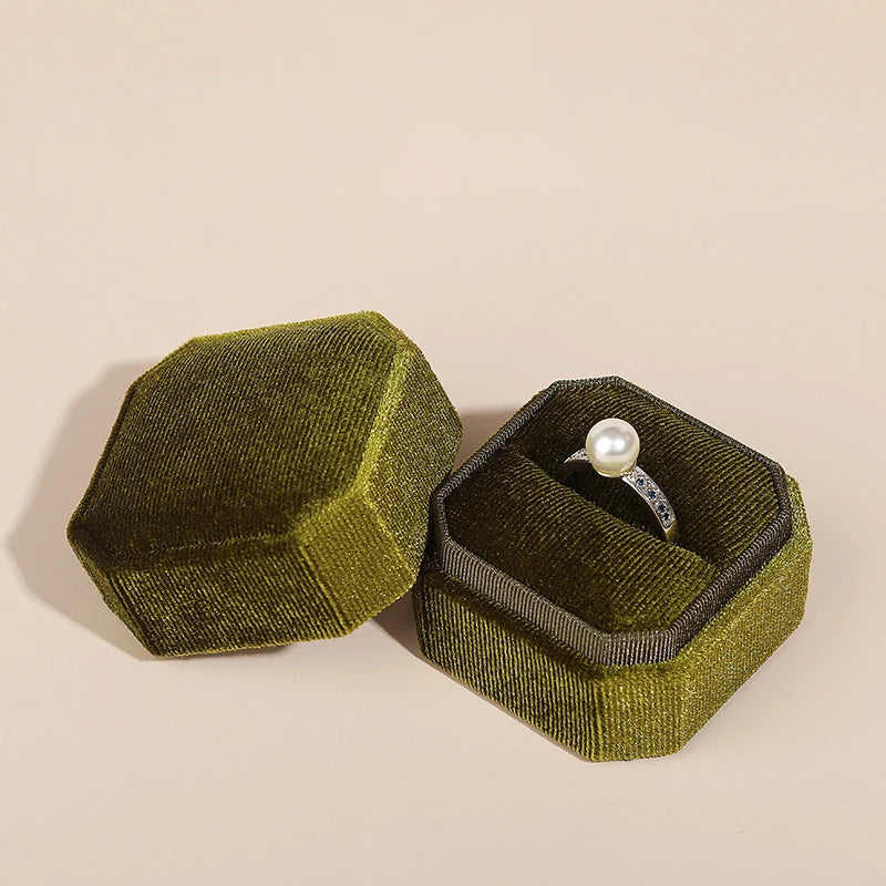 Luxury Velvet Double Ring Box