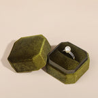 Luxury Velvet Double Ring Box